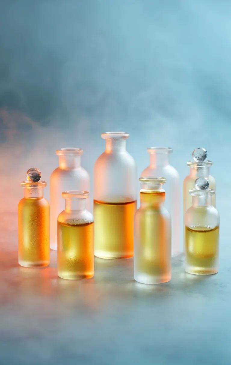 Clinical apothecary glassware with botanical extracts